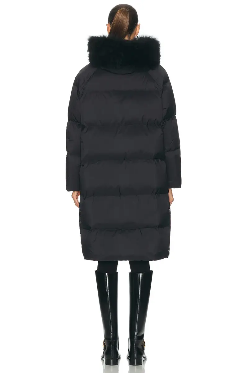 Yves Salomon Agneau Fur Trim Long Puffer Coat | Thumbnail 4 Yves Salomon Agneau Fur Trim Long Puffer Coat | Thumbnail 4