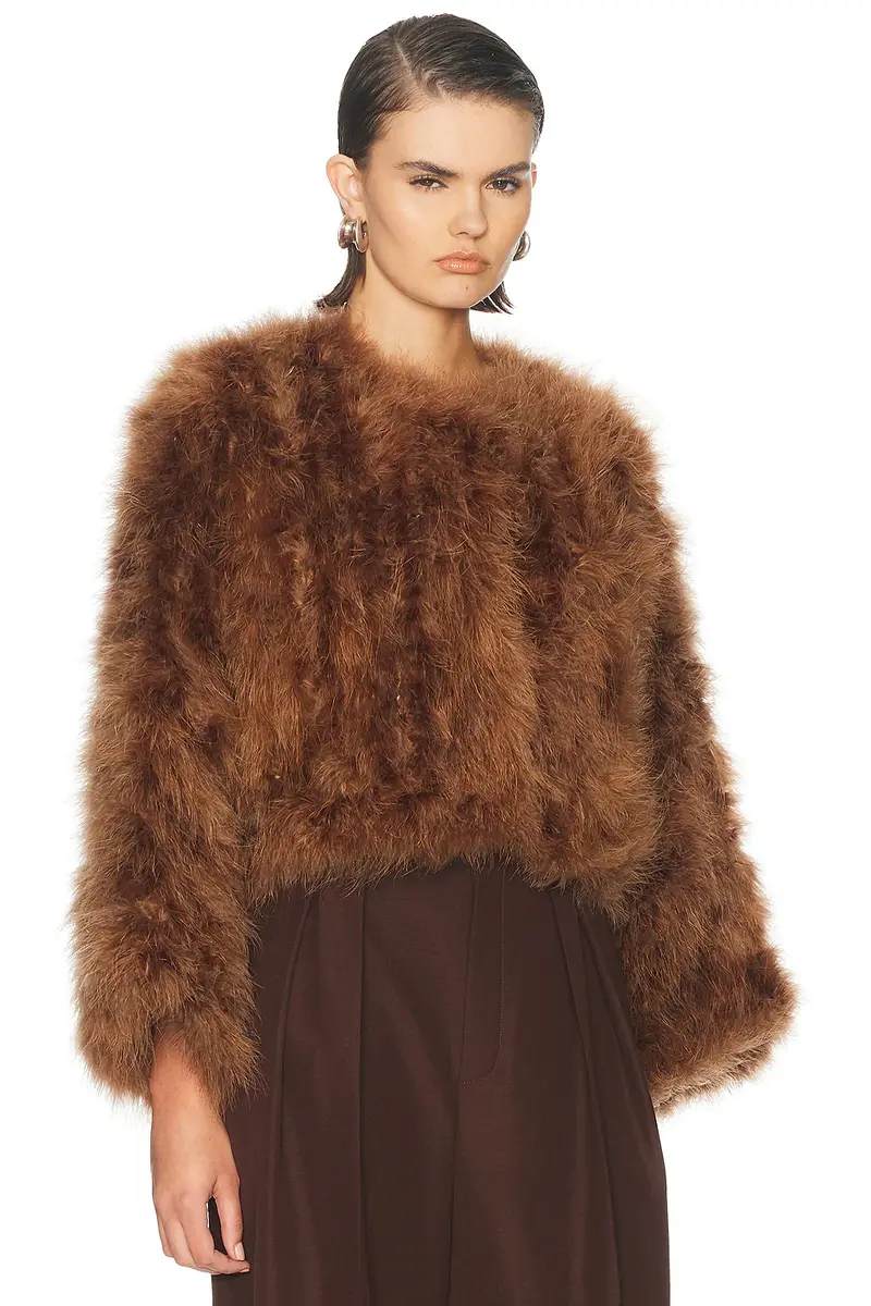 Yves Salomon Feather Cape | Thumbnail 3 Yves Salomon Feather Cape | Thumbnail 3