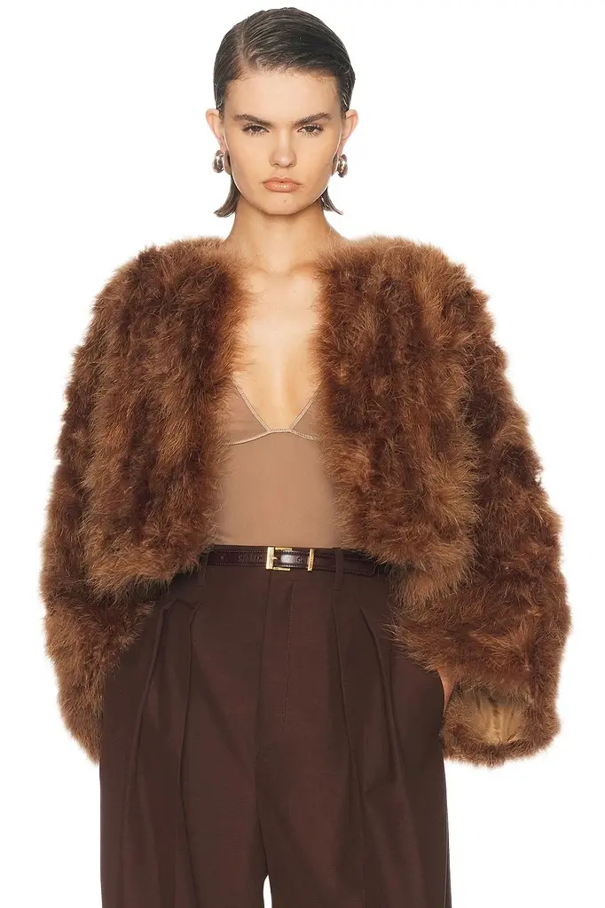 Yves Salomon Feather Cape