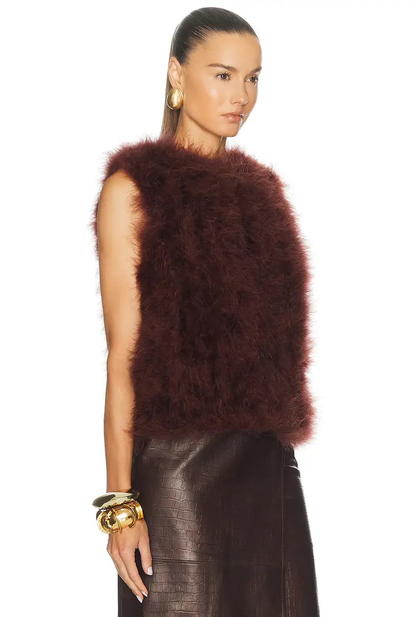 Yves Salomon Feather Vest | Thumbnail 2 Yves Salomon Feather Vest | Thumbnail 2