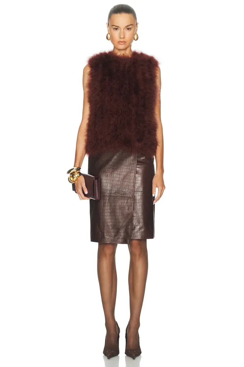 Yves Salomon Feather Vest | Thumbnail 4 Yves Salomon Feather Vest | Thumbnail 4