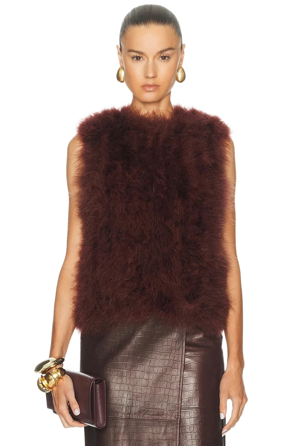 Yves Salomon Feather Vest