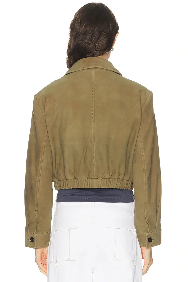 AGOLDE Nahla Cropped Suede Jacket | Thumbnail 4