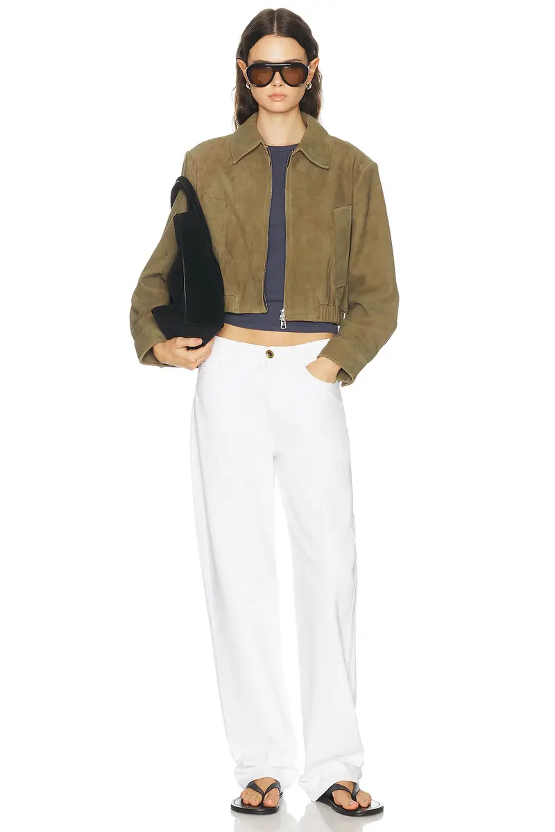 AGOLDE Nahla Cropped Suede Jacket | Thumbnail 5