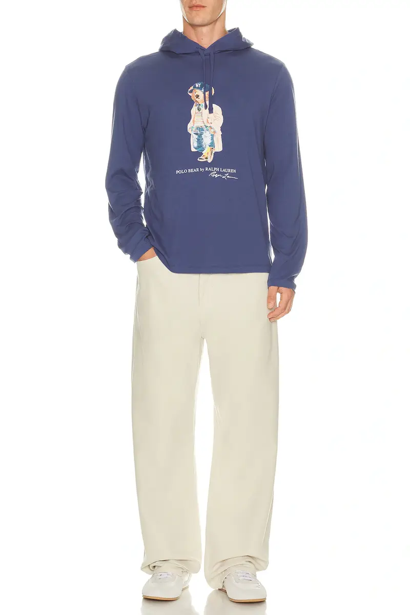 Polo Ralph Lauren Long Sleeve Jersey Knit Litchfield Bear Graphic T-Shirt with Hood | Thumbnail 3 Polo Ralph Lauren Long Sleeve Jersey Knit Litchfield Bear Graphic T-Shirt with Hood | Thumbnail 3