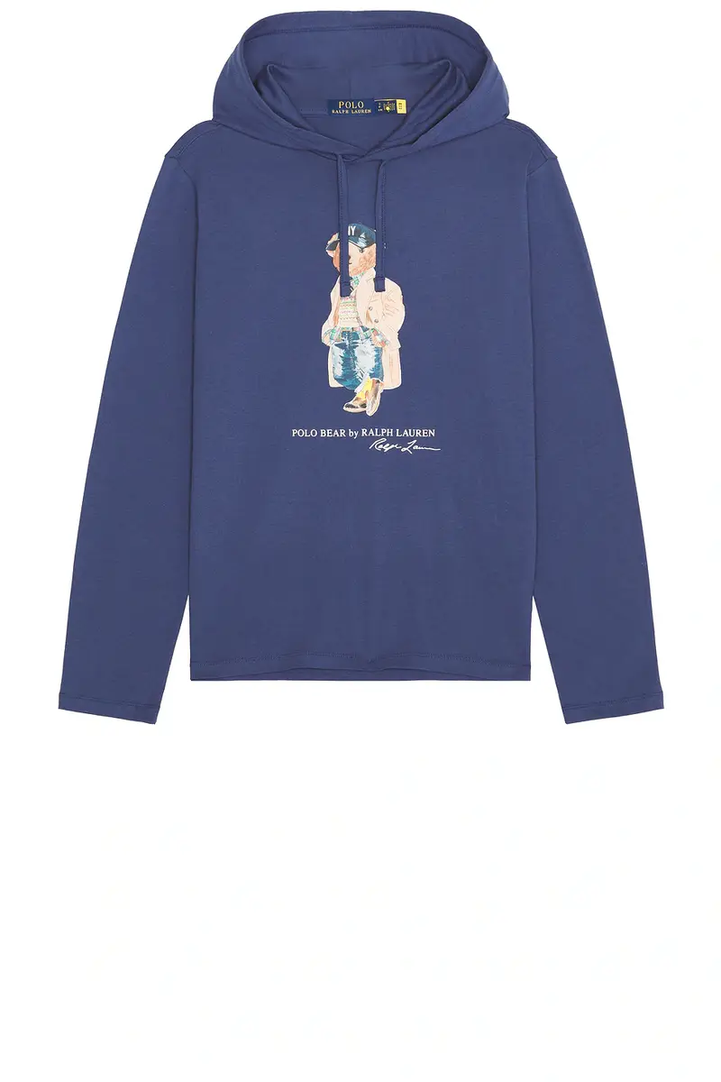 Polo Ralph Lauren Long Sleeve Jersey Knit Litchfield Bear Graphic T-Shirt with Hood | Thumbnail 4 Polo Ralph Lauren Long Sleeve Jersey Knit Litchfield Bear Graphic T-Shirt with Hood | Thumbnail 4