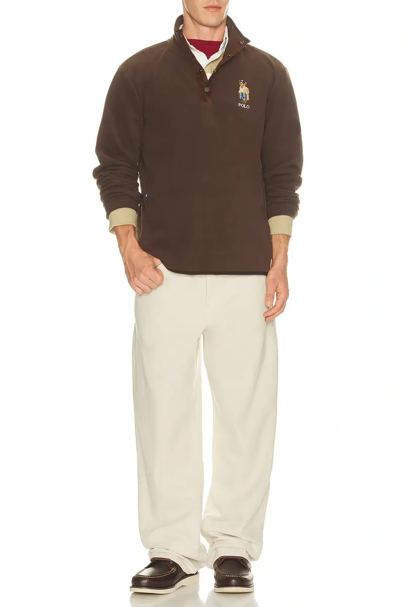 Polo Ralph Lauren Long Sleeve Basic Mesh Litchfield Bear Rugby Polo | Thumbnail 3 Polo Ralph Lauren Long Sleeve Basic Mesh Litchfield Bear Rugby Polo | Thumbnail 3