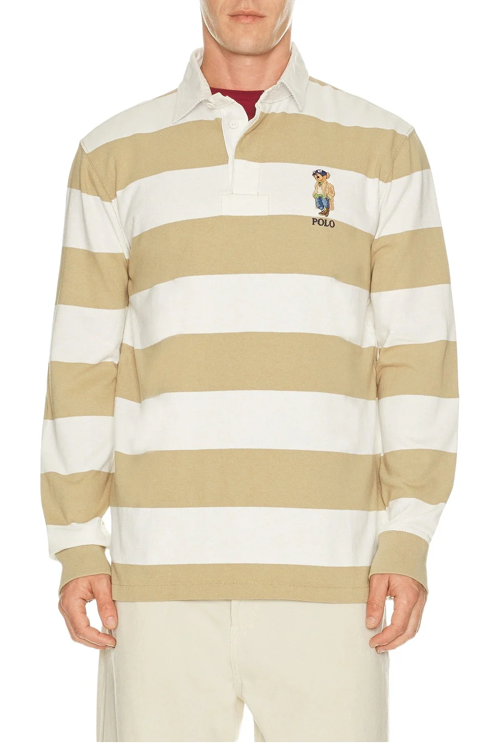 Polo Ralph Lauren Long Sleeve Basic Mesh Litchfield Bear Rugby Polo
