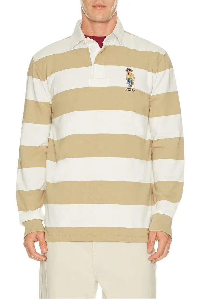 Long Sleeve Basic Mesh Litchfield Bear Rugby Polo Long Sleeve Basic Mesh Litchfield Bear Rugby Polo