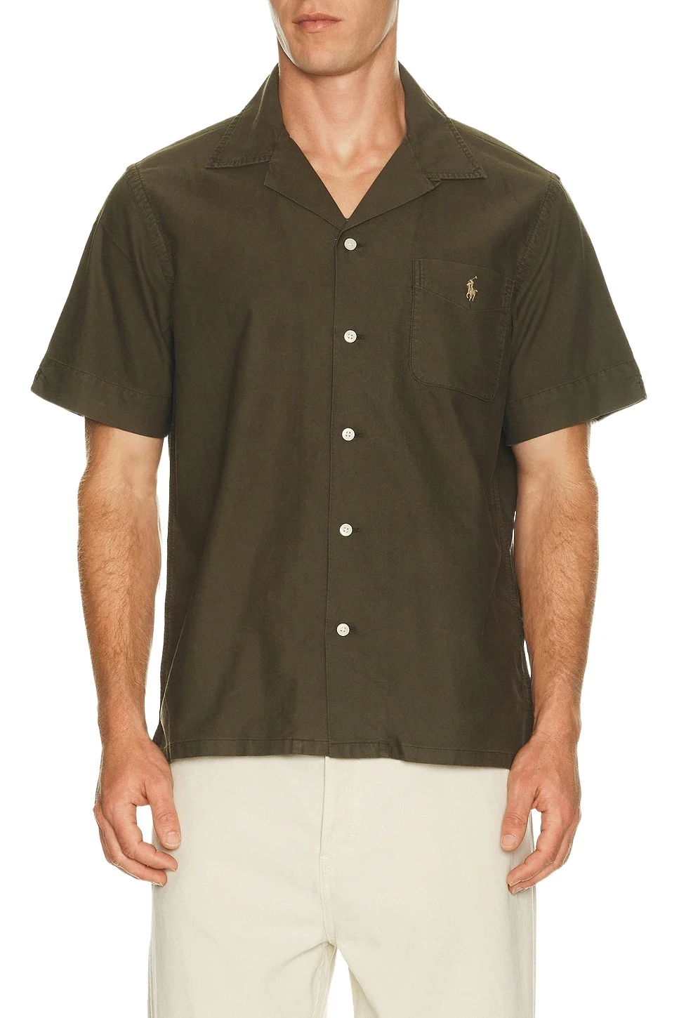 Short-sleeve Garment Dyed Andy Camp Sport Shirt Short-sleeve Garment Dyed Andy Camp Sport Shirt