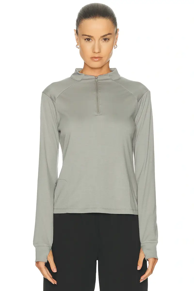 Literary Sport Jorie Merino Quarter Zip Jacket | Thumbnail 2