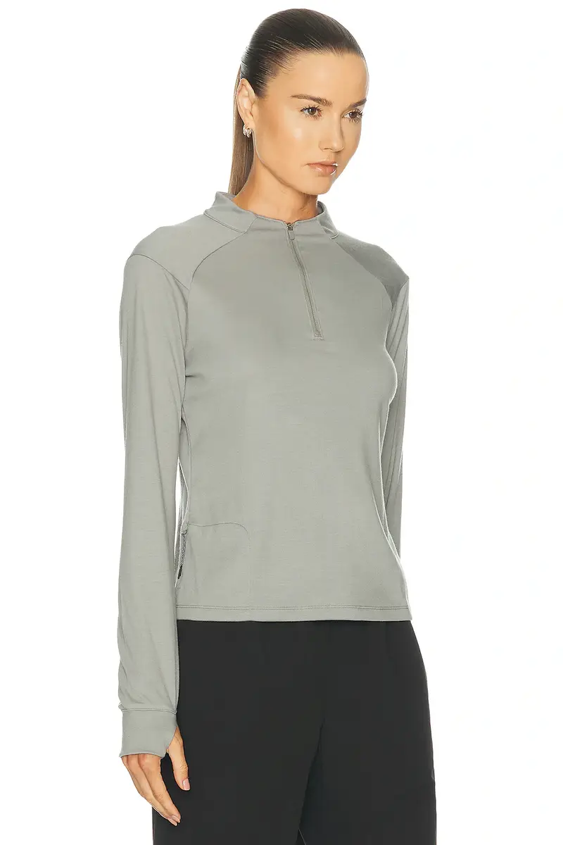 Literary Sport Jorie Merino Quarter Zip Jacket | Thumbnail 3