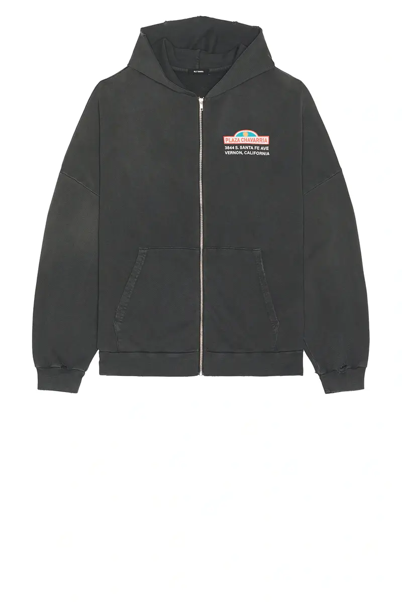 Willy Chavarria Plaza Chavarria Zip Hooligan Hoodie | Thumbnail 4 Willy Chavarria Plaza Chavarria Zip Hooligan Hoodie | Thumbnail 4