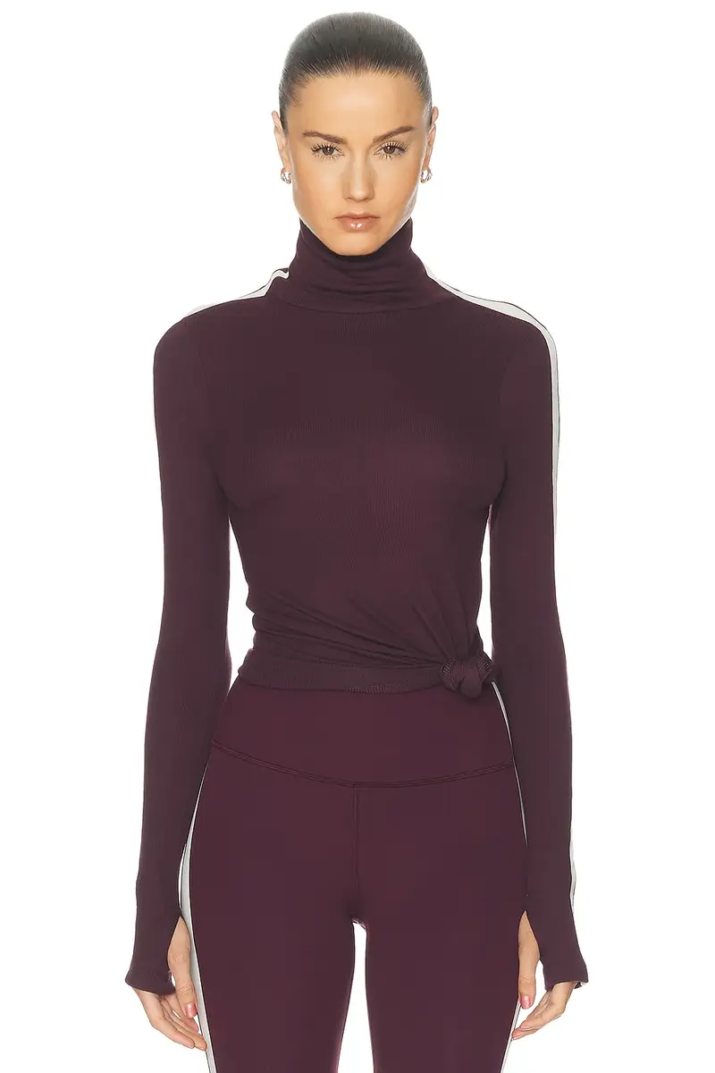 Splits59 Jackson Rib Full Length Turtleneck Top | Thumbnail 2 Splits59 Jackson Rib Full Length Turtleneck Top | Thumbnail 2