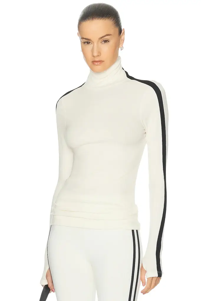 Splits59 Jackson Rib Full Length Turtleneck Top