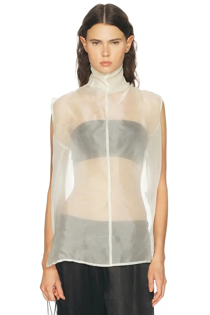 Aexae x REVOLVE Silk Organza Roll Neck Top
