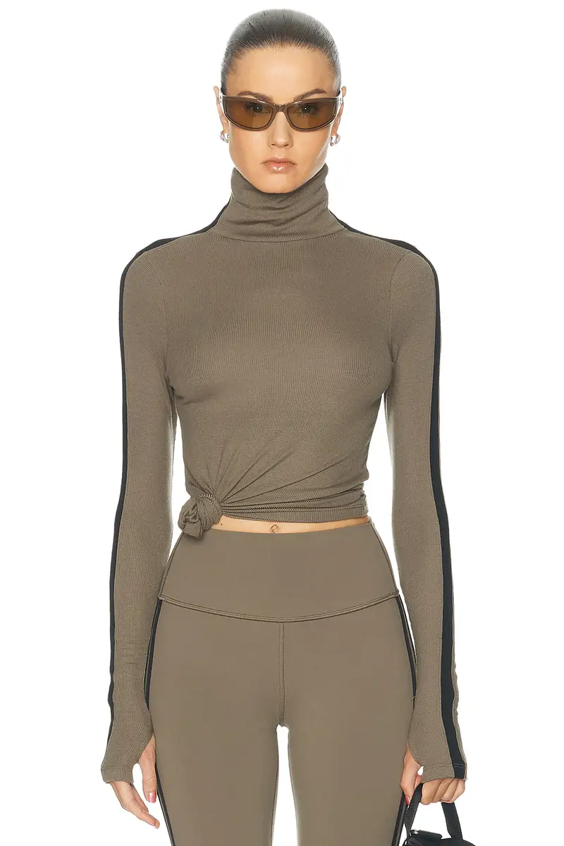 Splits59 Jackson Rib Full Length Turtleneck Top | Thumbnail 2 Splits59 Jackson Rib Full Length Turtleneck Top | Thumbnail 2