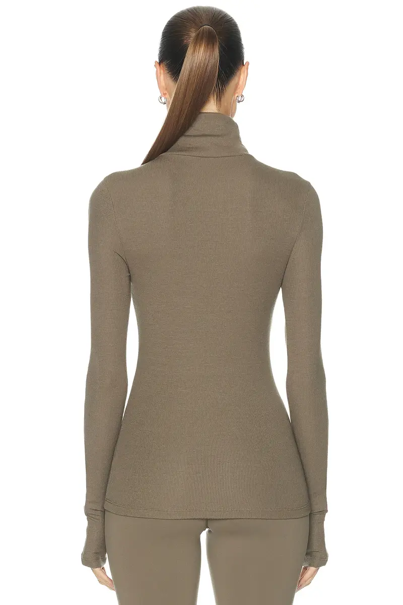 Splits59 Jackson Rib Full Length Turtleneck Top | Thumbnail 4 Splits59 Jackson Rib Full Length Turtleneck Top | Thumbnail 4