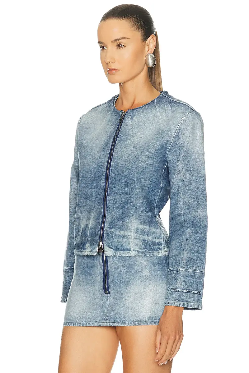 Alexander Wang Glazed Denim Jacket | Thumbnail 2