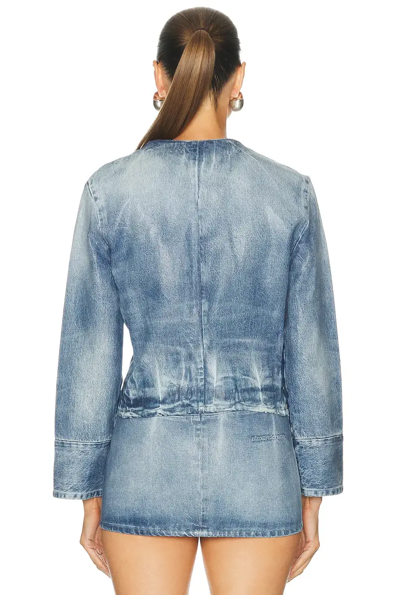 Alexander Wang Glazed Denim Jacket | Thumbnail 3