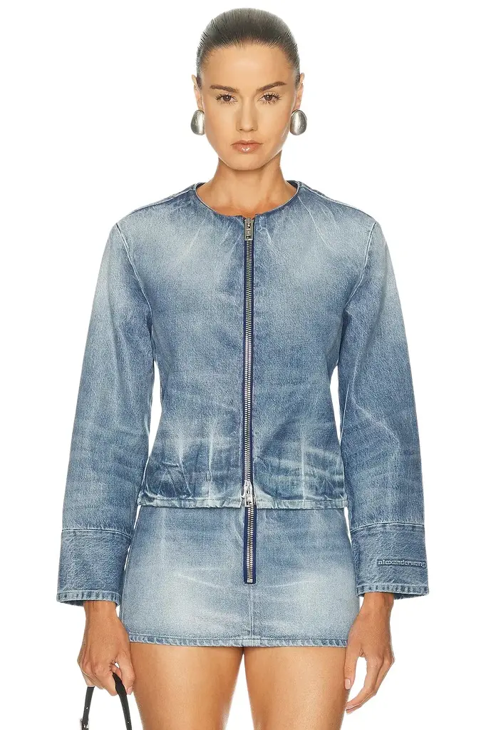 Alexander Wang Glazed Denim Jacket