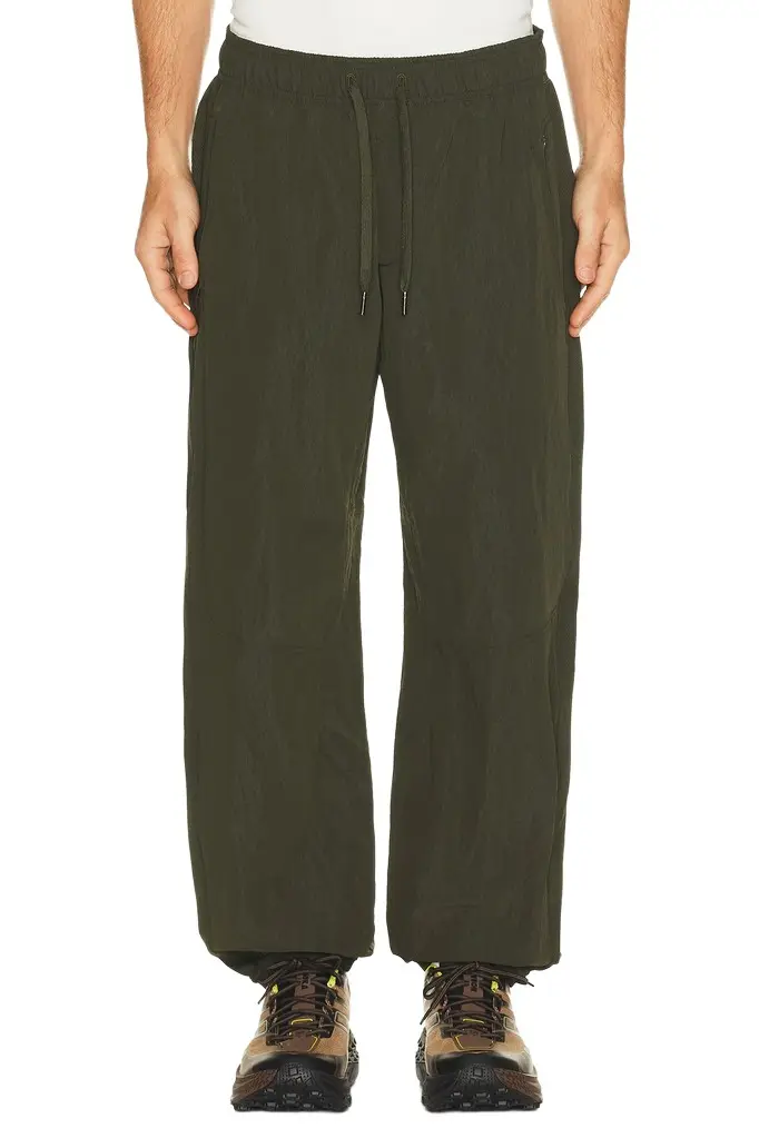 Crinkled Nylon Hybrid Track Pant Crinkled Nylon Hybrid Track Pant