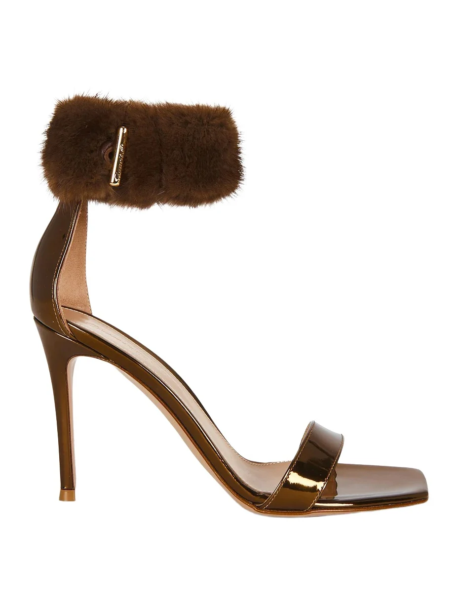 Fur Ankle Strap Sandal