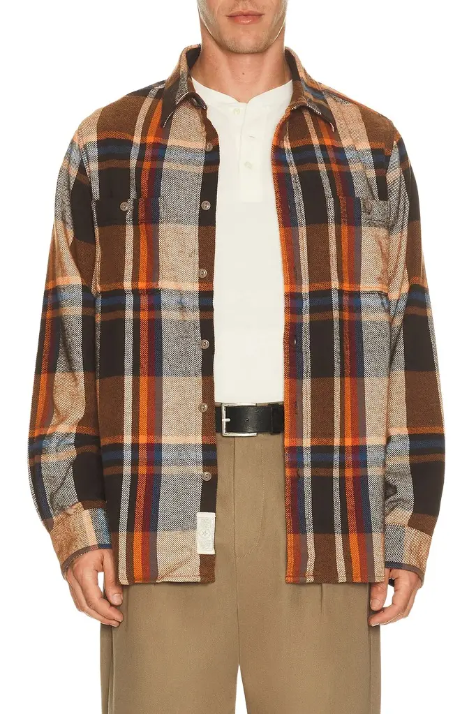 SCHOTT Heavy Flannel Work Shirt