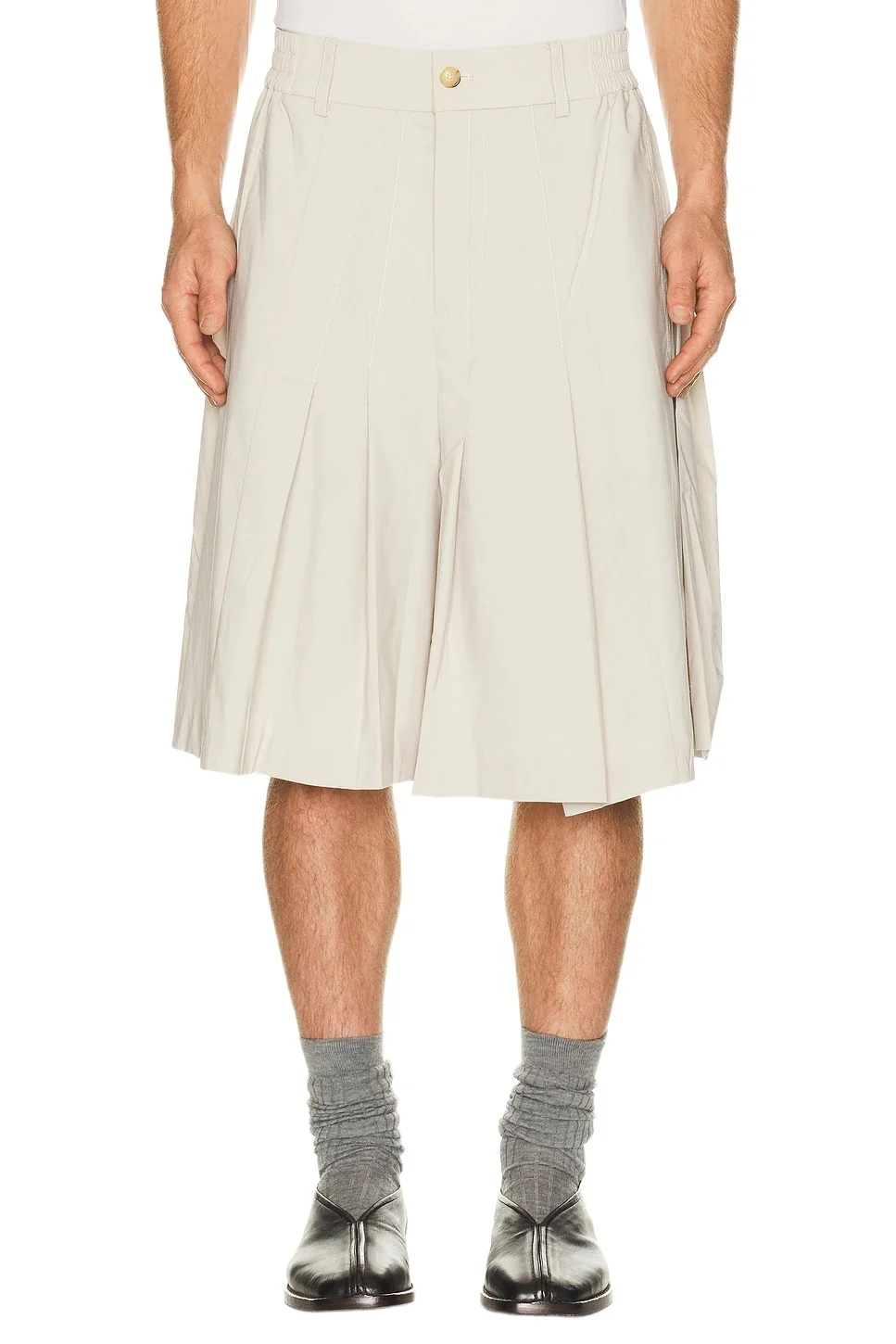 FENG CHEN WANG Irregular Pleats Shorts