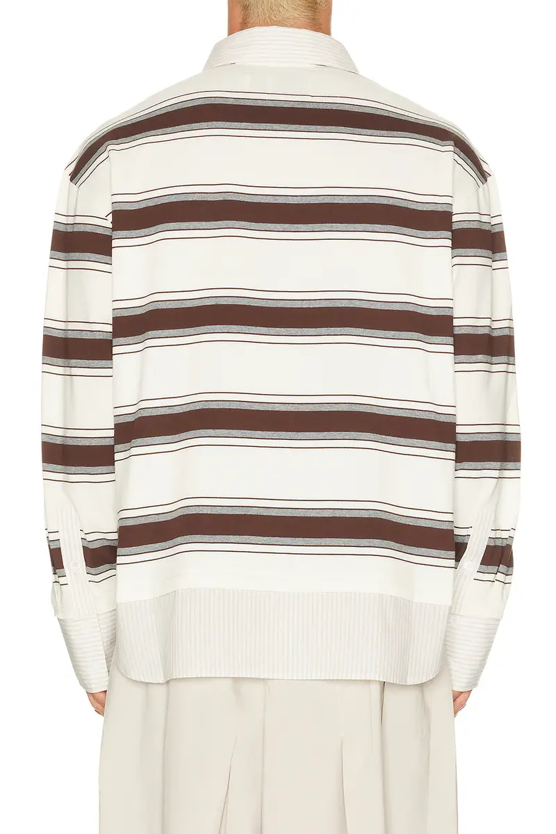 FENG CHEN WANG Decontructed Long Sleeve Polo | Thumbnail 2