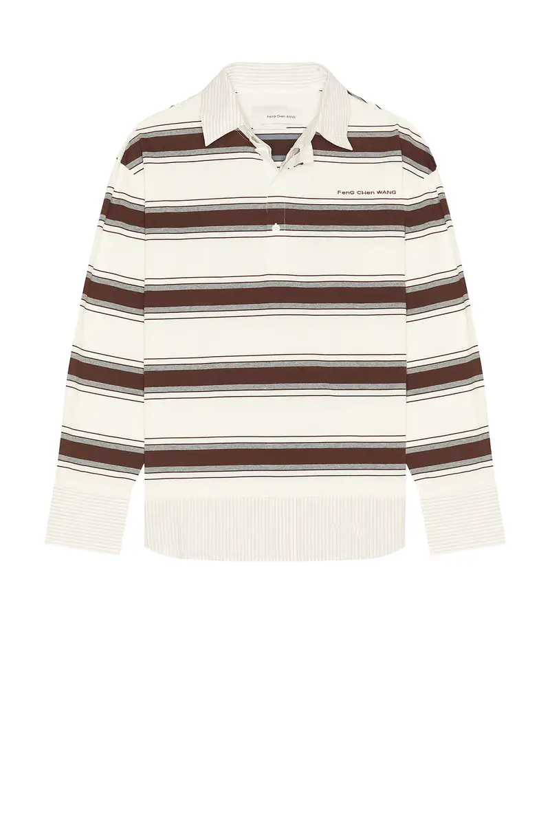 FENG CHEN WANG Decontructed Long Sleeve Polo | Thumbnail 4