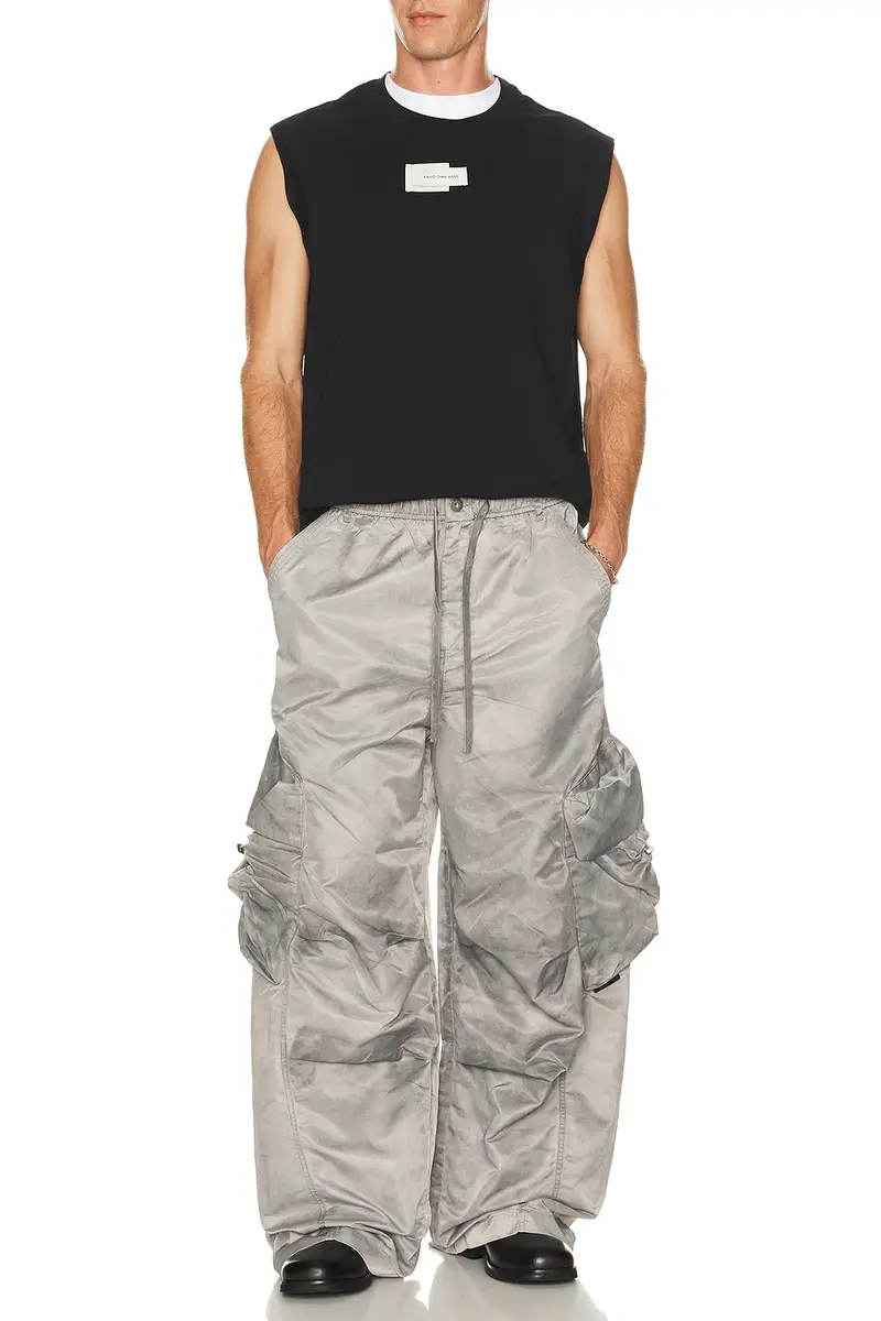 FENG CHEN WANG Sand Washed Nylon Cargo Pants | Thumbnail 4 FENG CHEN WANG Sand Washed Nylon Cargo Pants | Thumbnail 4