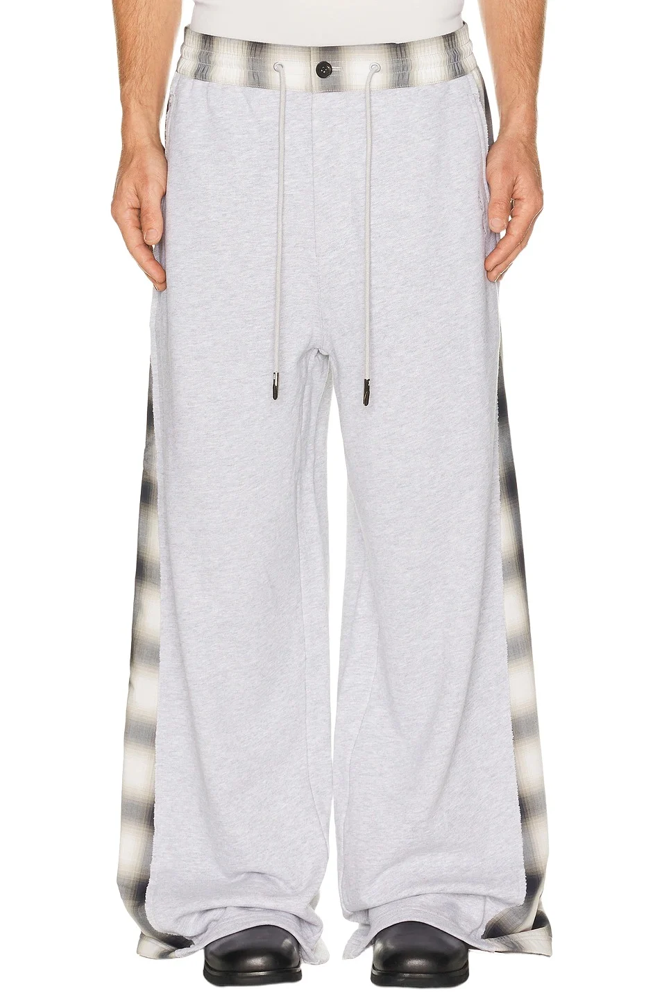 FENG CHEN WANG Patched Panel Jersey Trousers