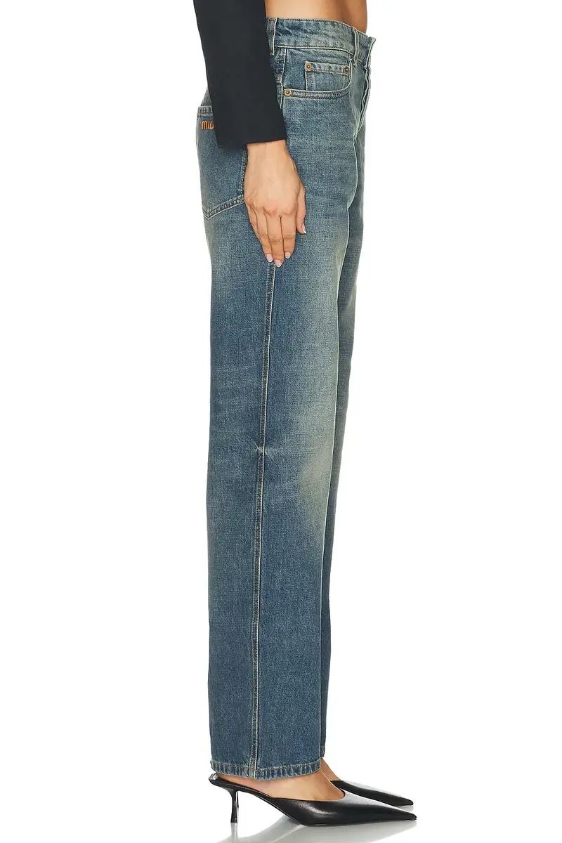 Miu Miu Low Waisted Wide Leg | Thumbnail 3 Miu Miu Low Waisted Wide Leg | Thumbnail 3