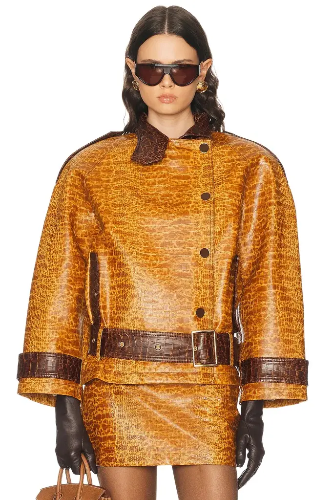 Rowen Rose Crop Trench Jacket