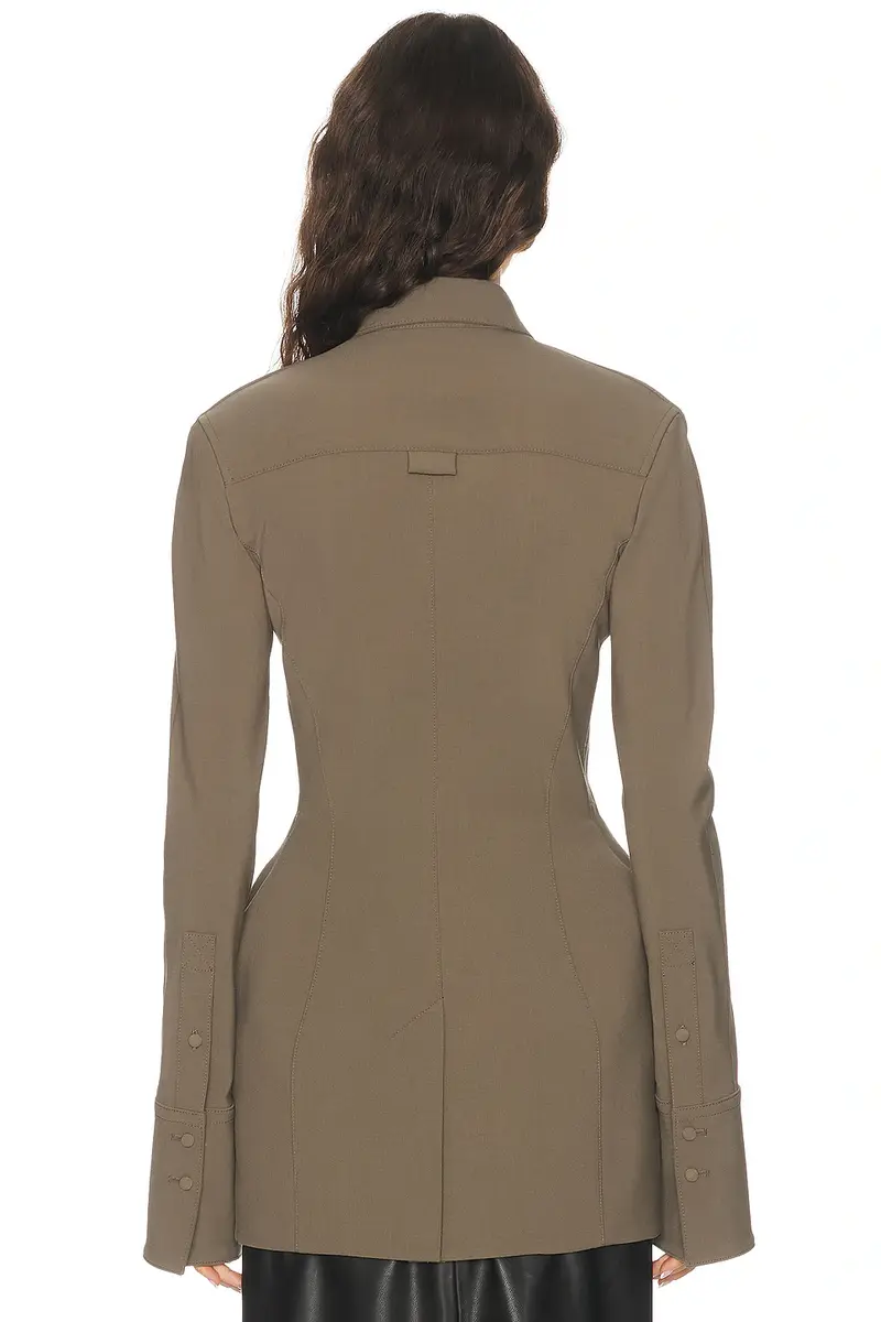 Mugler Cinched Wool Blend Jacket | Thumbnail 3 Mugler Cinched Wool Blend Jacket | Thumbnail 3