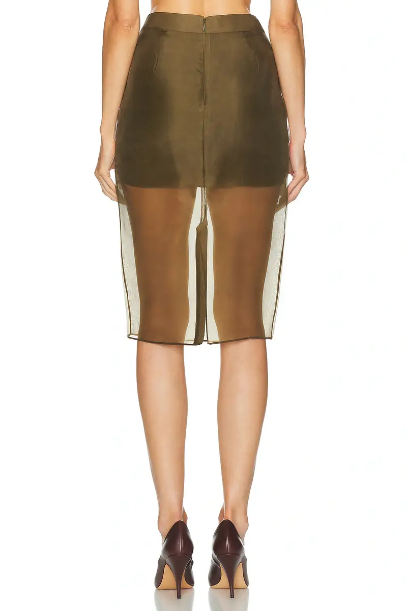 SEROYA Elda Silk Midi Skirt | Thumbnail 4