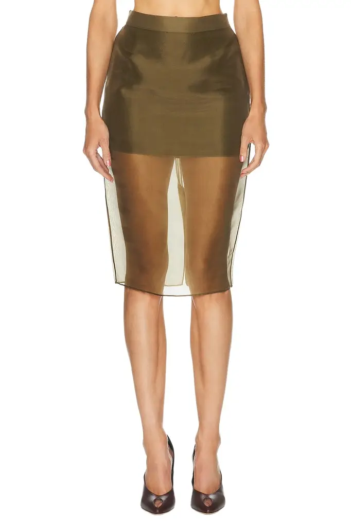 Elda Silk Midi Skirt