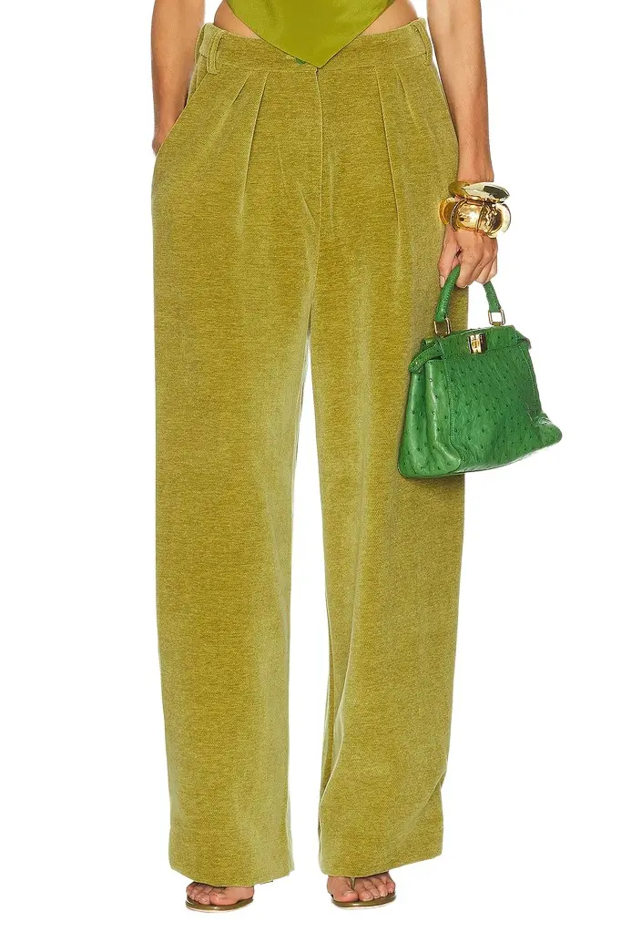 Rowen Rose Corduroy High Waist Pant