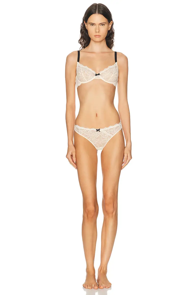 Fleur du Mal Bianca Lace Balconette Bra | Thumbnail 4 Fleur du Mal Bianca Lace Balconette Bra | Thumbnail 4