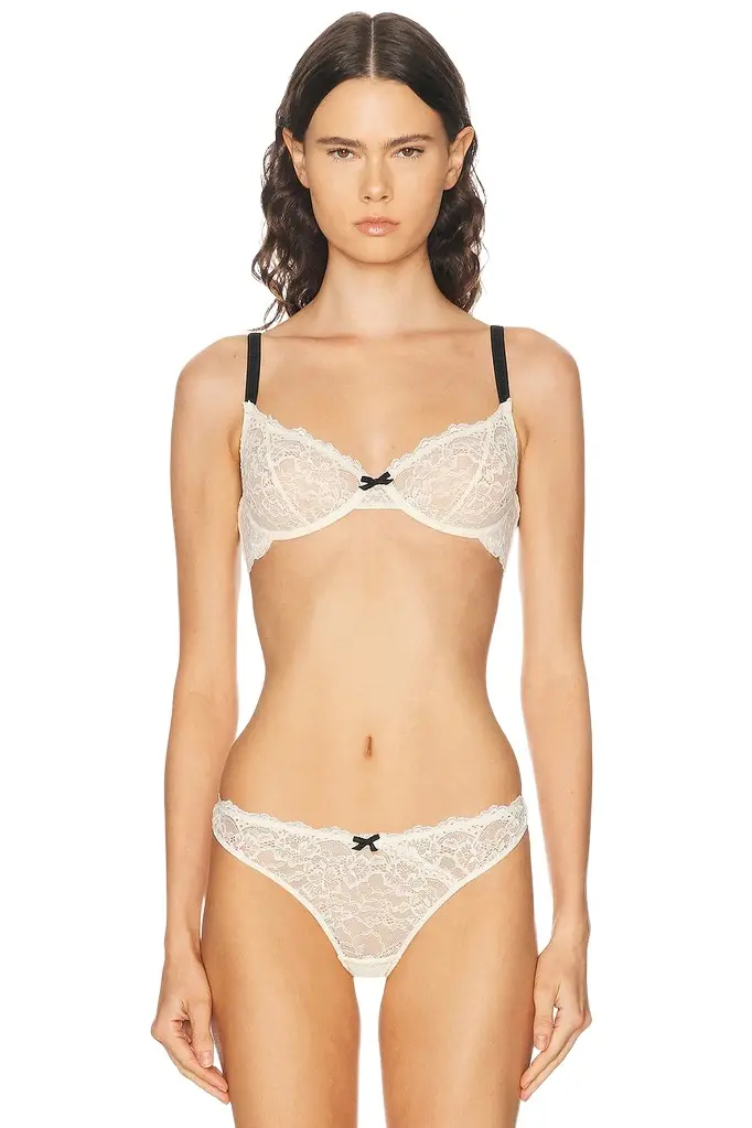 Fleur du Mal Bianca Lace Balconette Bra