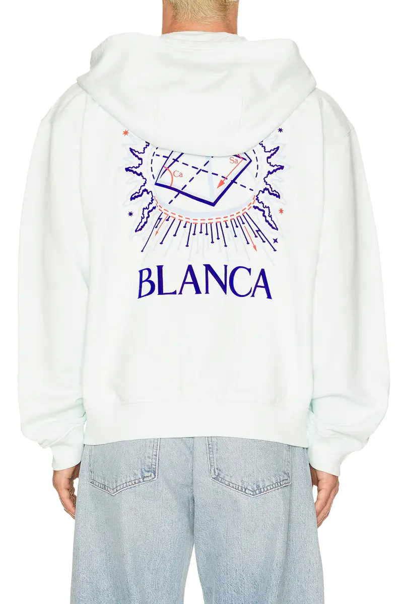 Casablanca Celestial Pyramid Flock Printed Classic Zip Up Hoodie | Thumbnail 2 Casablanca Celestial Pyramid Flock Printed Classic Zip Up Hoodie | Thumbnail 2