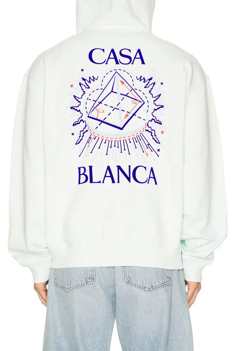 Casablanca Celestial Pyramid Flock Printed Classic Zip Up Hoodie | Thumbnail 3 Casablanca Celestial Pyramid Flock Printed Classic Zip Up Hoodie | Thumbnail 3