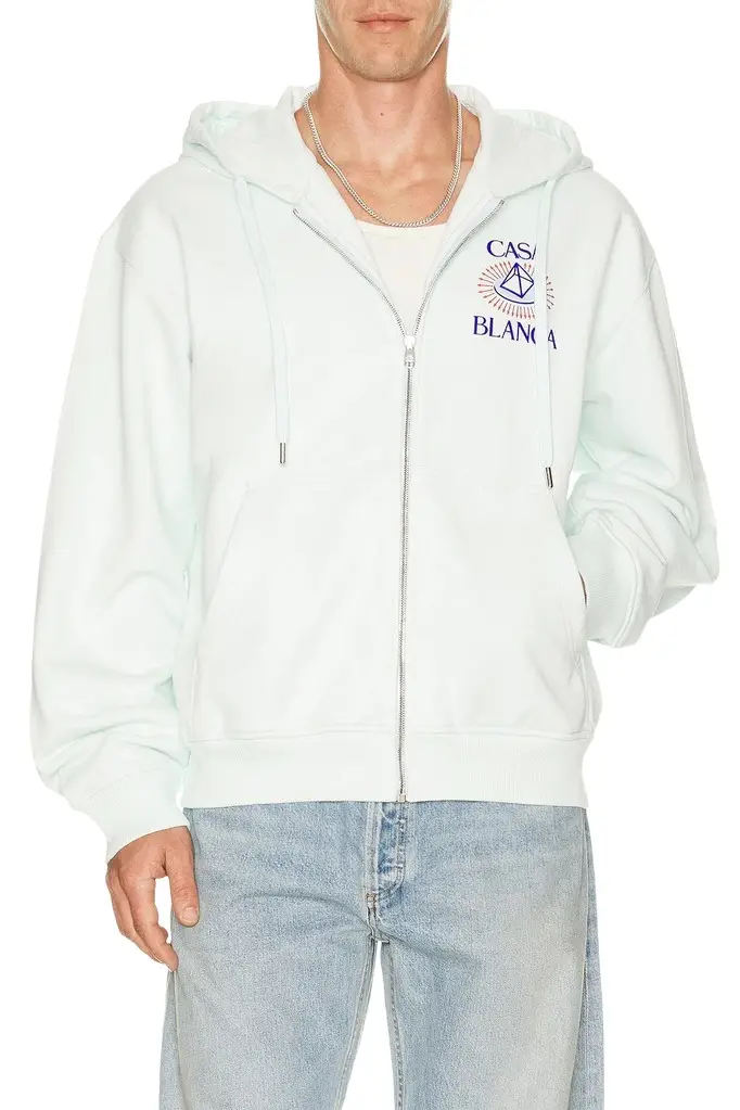 Celestial Pyramid Flock Printed Classic Zip Up Hoodie Celestial Pyramid Flock Printed Classic Zip Up Hoodie