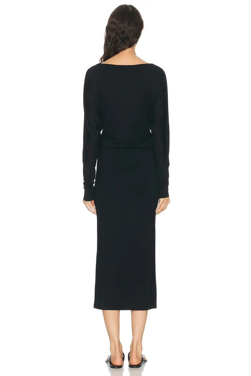 ÉTERNE Long Sleeve Soft Jersey Midi Dress | Thumbnail 4 ÉTERNE Long Sleeve Soft Jersey Midi Dress | Thumbnail 4