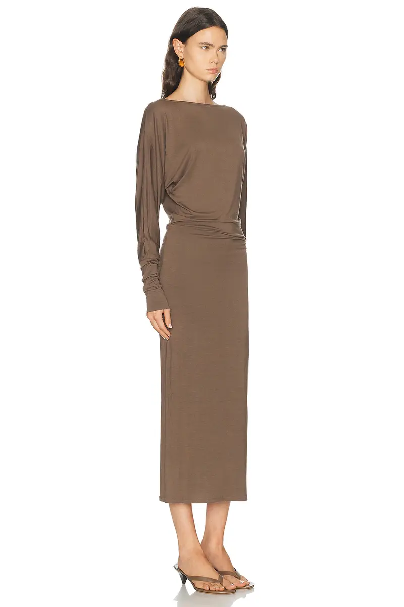 ÉTERNE Long Sleeve Soft Jersey Midi Dress | Thumbnail 2 ÉTERNE Long Sleeve Soft Jersey Midi Dress | Thumbnail 2