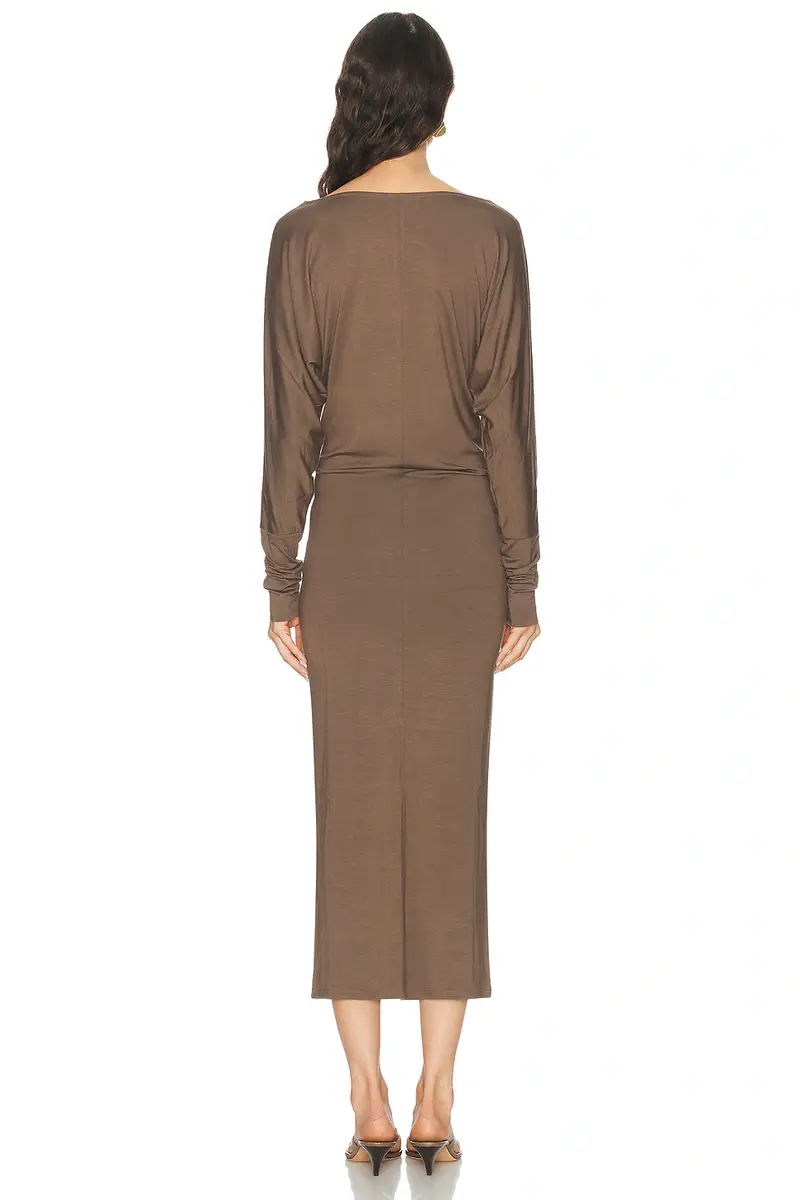 ÉTERNE Long Sleeve Soft Jersey Midi Dress | Thumbnail 3 ÉTERNE Long Sleeve Soft Jersey Midi Dress | Thumbnail 3