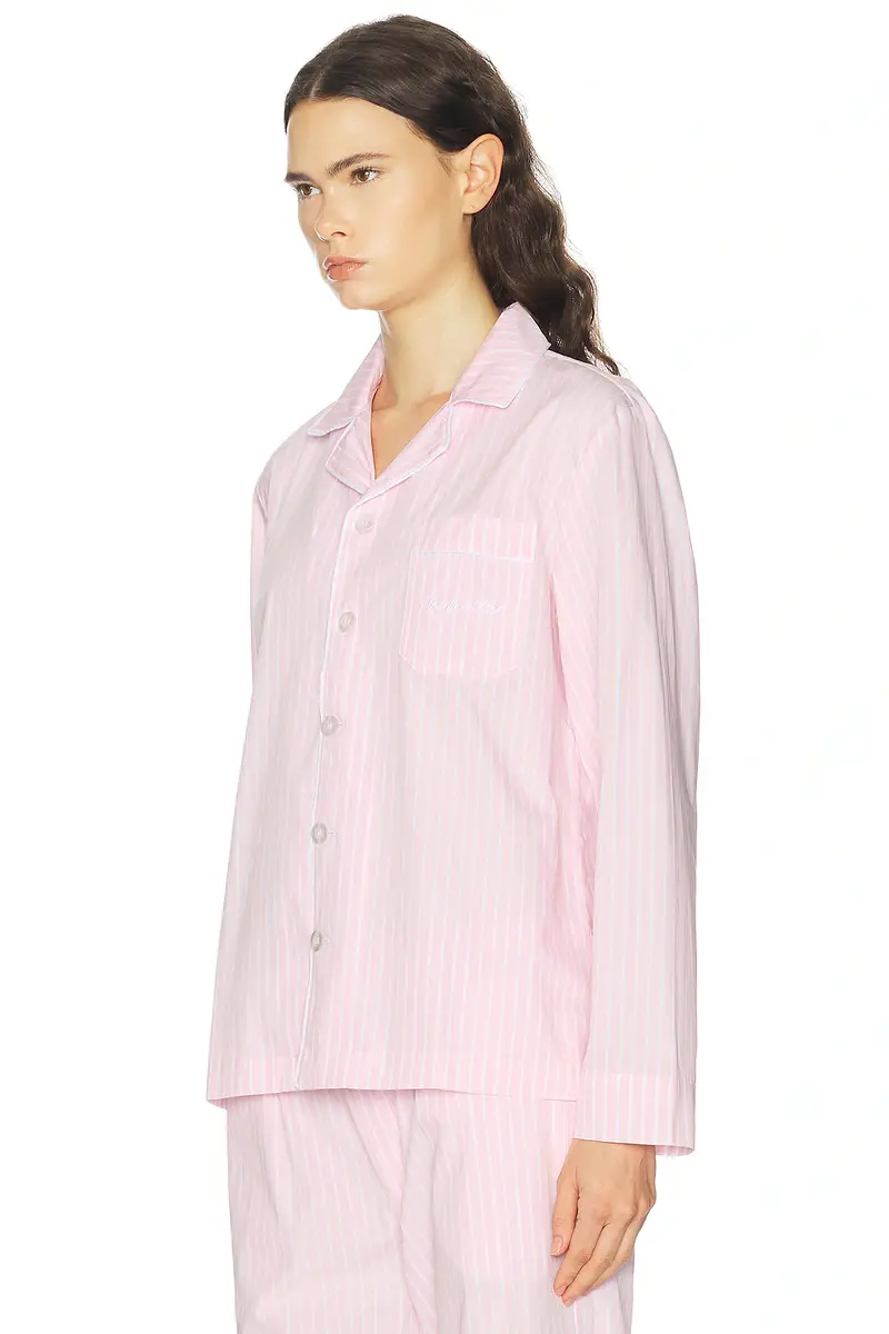 Sporty & Rich Signature Logo Pajama Top | Thumbnail 2 Sporty & Rich Signature Logo Pajama Top | Thumbnail 2
