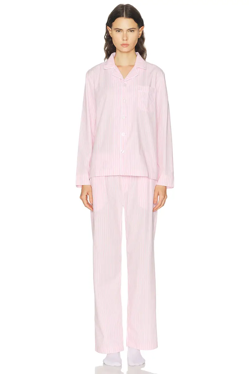 Sporty & Rich Signature Logo Pajama Top | Thumbnail 4 Sporty & Rich Signature Logo Pajama Top | Thumbnail 4