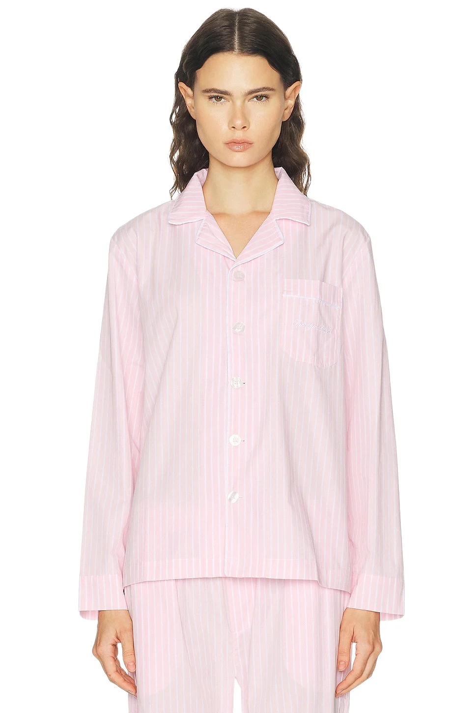 Sporty & Rich Signature Logo Pajama Top
